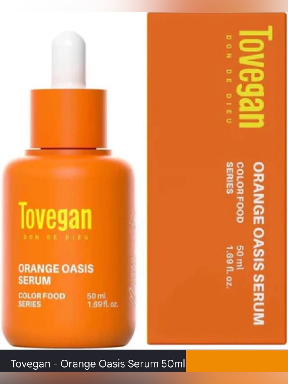 Tovegan Don De Dieu - Orange Oasis Serum 50ml, NWT
